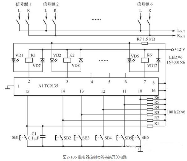 <b class='flag-5'>继电器</b>控制功能<b class='flag-5'>转换开关</b>电路