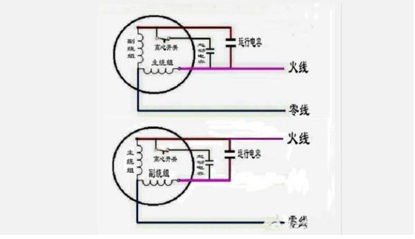 压面机电机电容接线图图片
