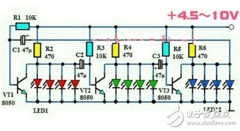 led循環燈電路圖