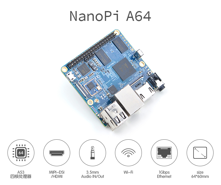 NanoPi A64資源特性及相關知識