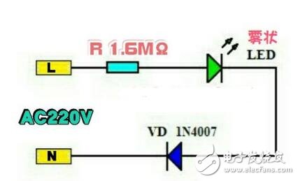 LED电源指示灯电路