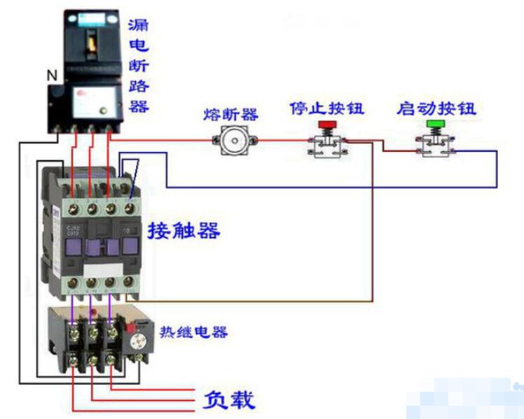 热过载继电器接线图与复位方法