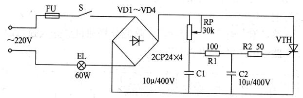 三款晶闸管调光<b>电子电路图</b>