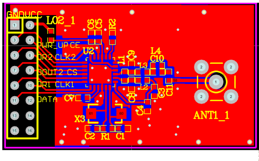 <b class='flag-5'>nRF2401</b><b class='flag-5'>无线</b>模块的PCB图免费下载