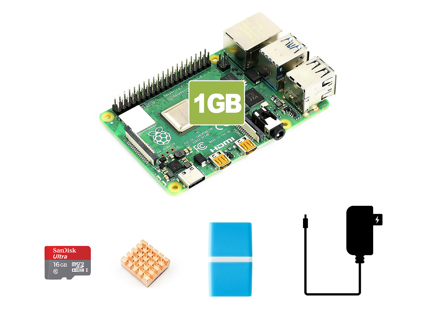 微雪电子树莓派 含<b class='flag-5'>Pi</b>4B-1GB 16G SD卡<b class='flag-5'>介绍</b>