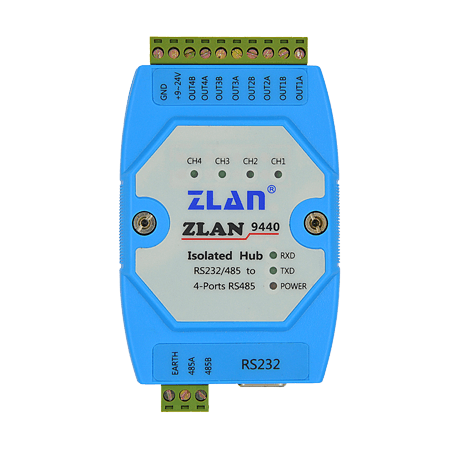 卓嵐信息科技4路<b class='flag-5'>RS485</b>集線<b class='flag-5'>器</b>ZLAN9440/9410概述