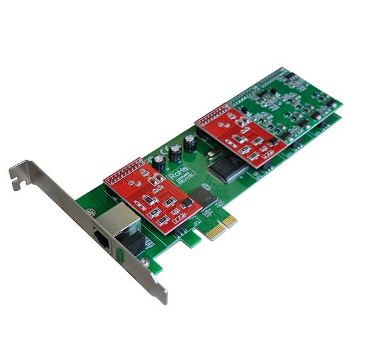 源创通信2U高度 4线 PCI-E Asterisk卡介绍