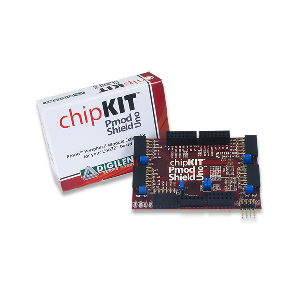 digilent chipKIT Pmod Shield - Uno R3標準轉Pmo擴展板介紹