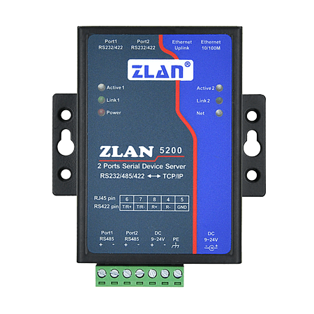 卓岚信息科技二串口服务器ZLAN5240概述