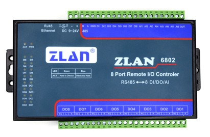 卓岚信息技术485型8路IO控制模块ZLAN6802概述