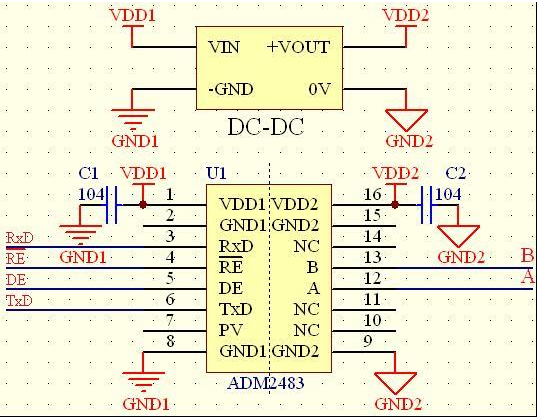 基于<b class='flag-5'>RS-485</b>接口的<b class='flag-5'>信号</b><b class='flag-5'>隔离</b>自收发电路设计