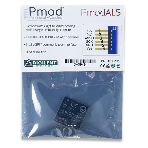 digilentPmodALS：环境光传感器介绍