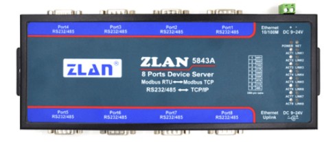 卓岚信息科技八串口服务器ZLAN5843A概述