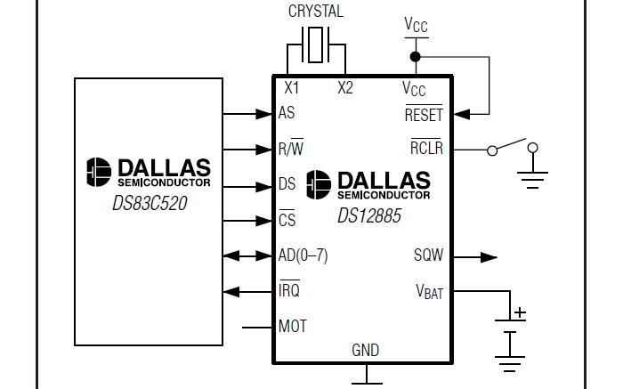 Ds12887a схема включения