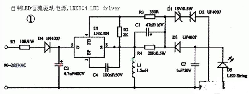 LED驅動電源電路圖