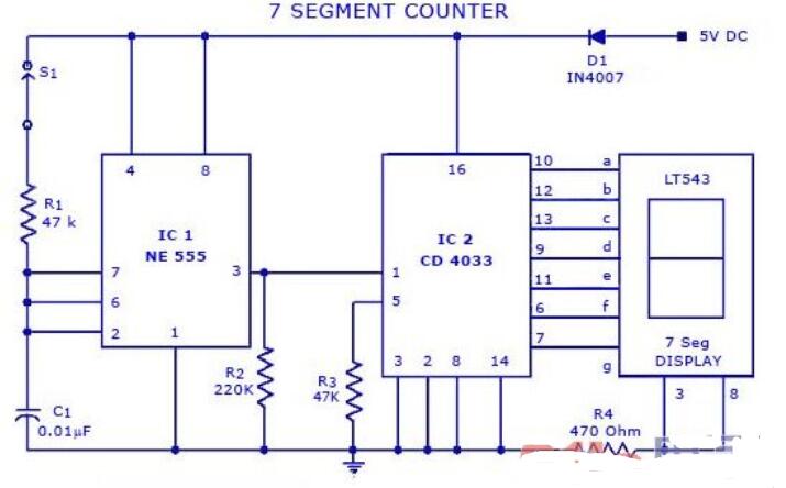七段<b class='flag-5'>计数器</b><b class='flag-5'>电路图</b>