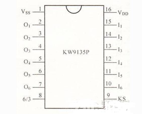 KW9135P电子开关典型应用电路