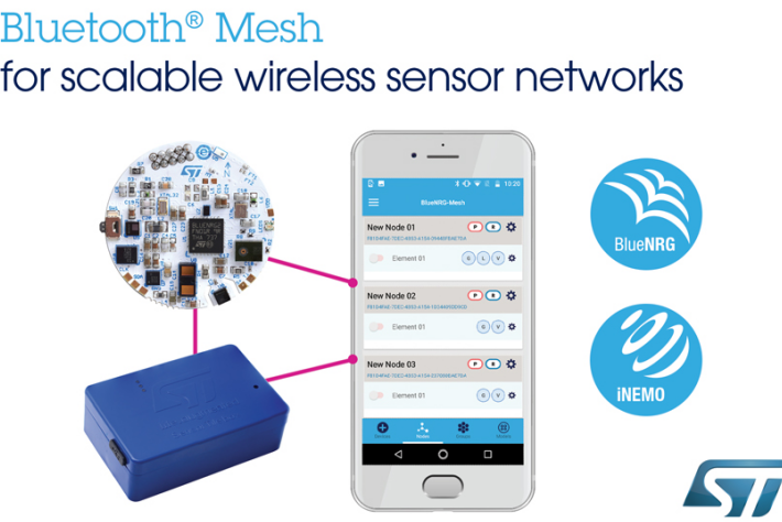 意法半导体解锁Bluetooth®Mesh全功能 赋能可扩展的无线传感器网络