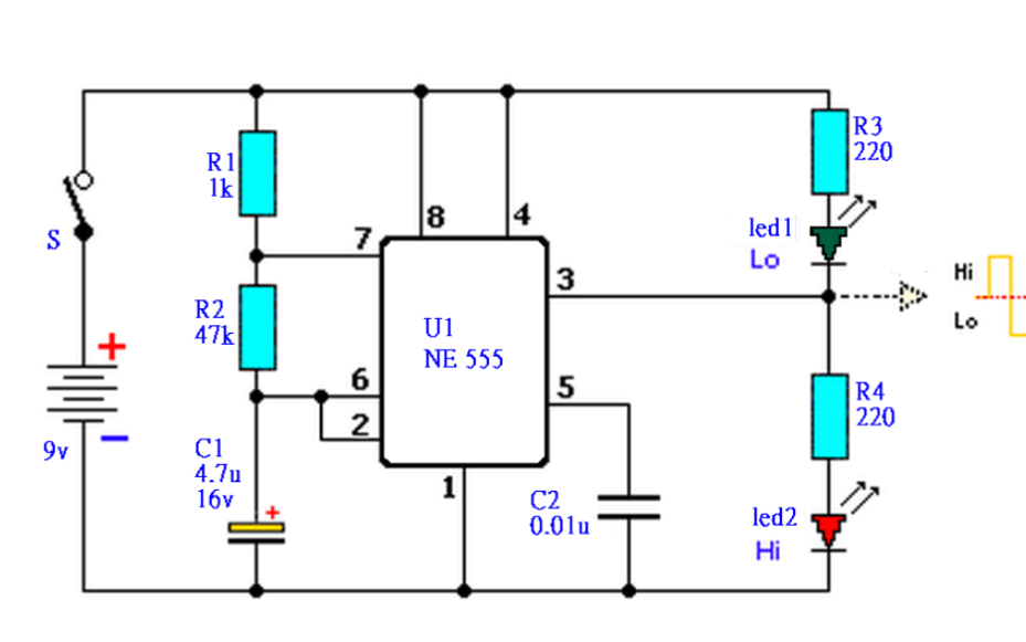 <b class='flag-5'>闪烁</b>的<b class='flag-5'>LED</b>仿真<b class='flag-5'>电路图</b>免费下载