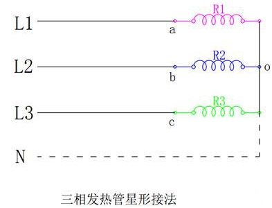 两根发热管接线图图片