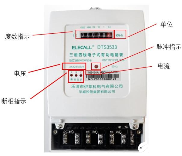 三相电能表的技术参数和接线图