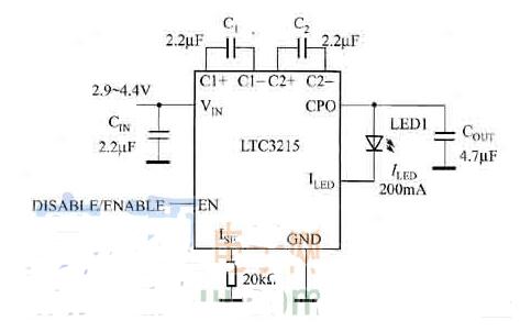 LTC32l5驱动LED的应用电路图