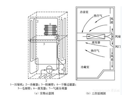 冰箱原理实物图图片