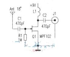 前置短波天线放大器电路