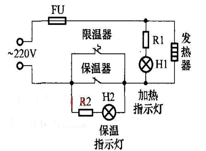 電飯煲電路原理圖_電飯煲的火力控制電路