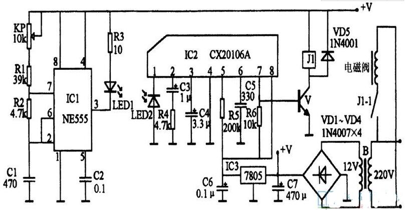 光電式<b class='flag-5'>自動(dòng)</b><b class='flag-5'>水龍頭</b>電路圖