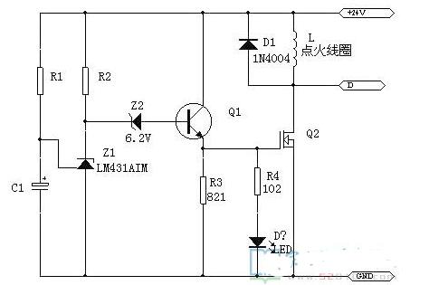 采用LM431做的延時(shí)開關(guān)電路