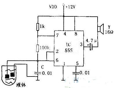 一款液位監控報警電路