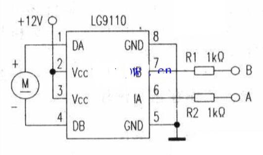 LG9110构成的直流电机驱动电路