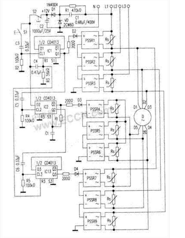 格外的電動機星三角主動改換操控電路