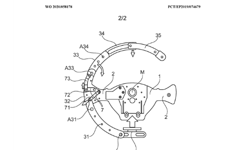 宝马<b>自动驾驶</b>车辆的折叠式<b>方向盘</b>专利