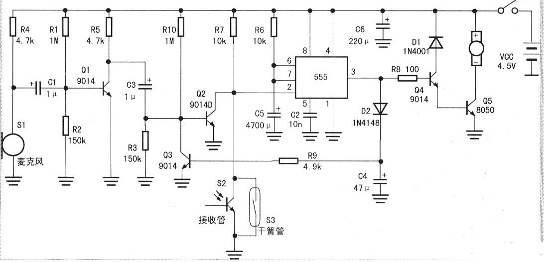 玩具机器猫电路图