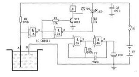 简易<b class='flag-5'>水位</b><b class='flag-5'>控制器</b><b class='flag-5'>电路图</b>详解