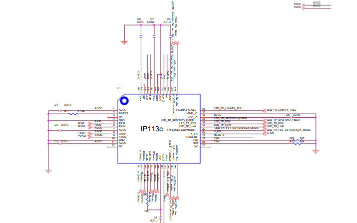 <b class='flag-5'>IP113</b>C<b class='flag-5'>光纤</b><b class='flag-5'>收发器</b>的电路图免费下载