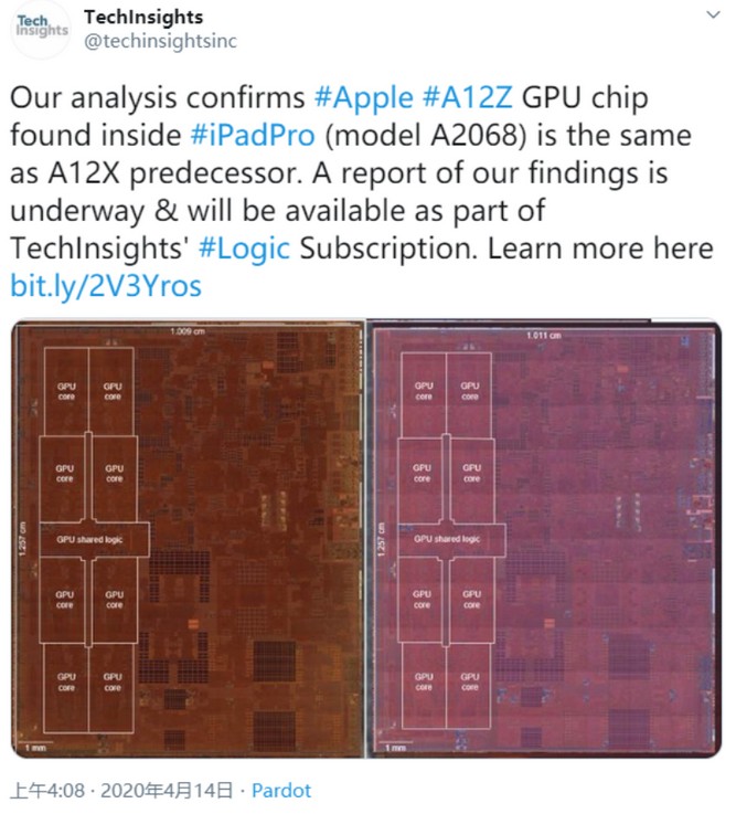 X射線分析蘋果新iPad的A12Z芯片：就是換了“馬甲”的A12X！