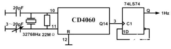 CD4060芯片應用電路圖