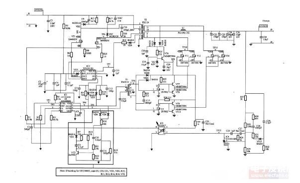 基于UCC38083的电源电路图_UCC38083典型应用电路