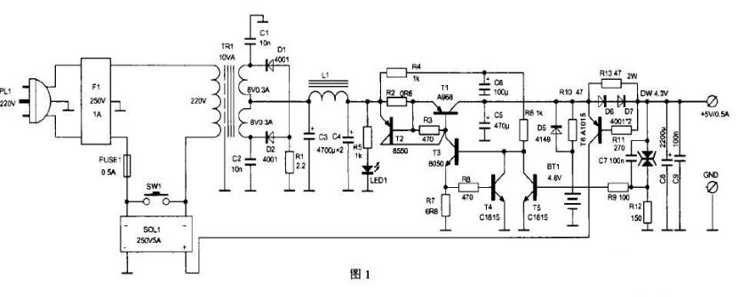 <b>电源</b><b>适配器</b>自动断电控制电路