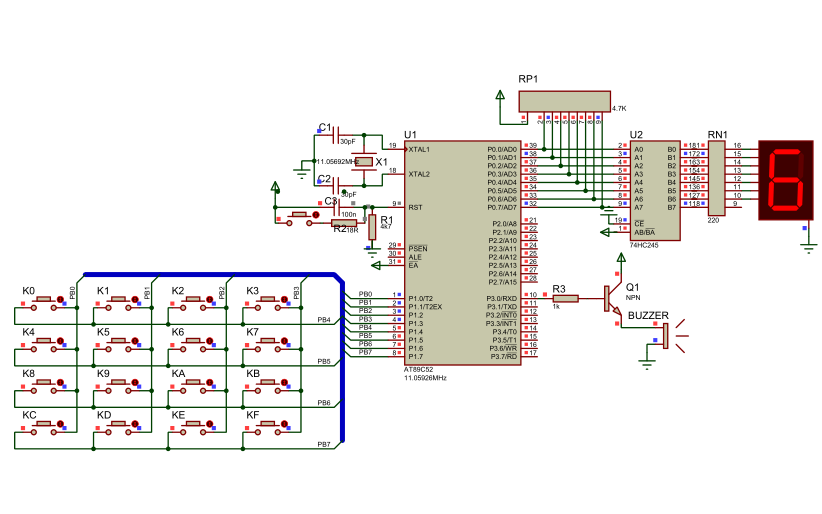 <b class='flag-5'>數(shù)碼管</b><b class='flag-5'>顯示</b><b class='flag-5'>4X4</b><b class='flag-5'>鍵盤</b>矩陣按鍵的程序和電路圖免費(fèi)下載