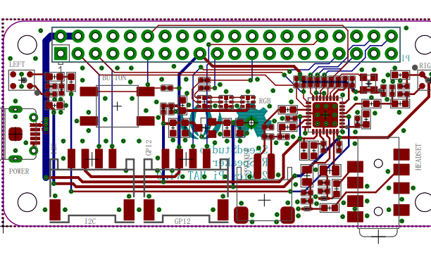 <b class='flag-5'>树莓</b><b class='flag-5'>派</b>ReSpeaker 2 Mics Pi <b class='flag-5'>HAT</b>的PCB图免费下载