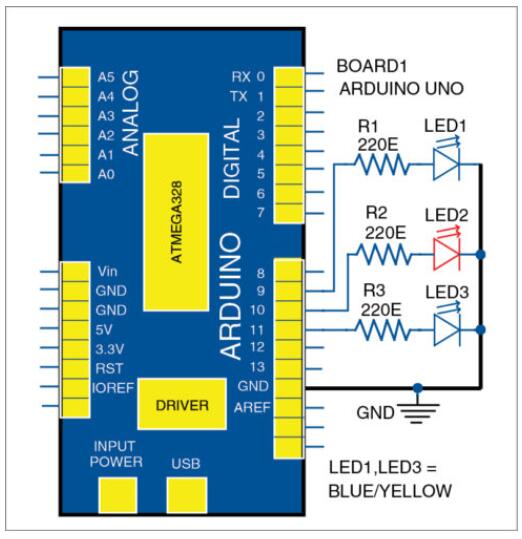 如何使用<b class='flag-5'>Arduino</b> Uno开发板和三个LED<b class='flag-5'>制作</b>的<b class='flag-5'>电子</b><b class='flag-5'>蜡烛</b>