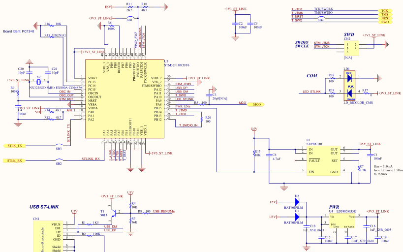 <b class='flag-5'>ST-Link</b><b class='flag-5'>仿真器</b>的電路原理圖免費下載