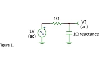 1Ω电阻和1Ω容抗串联，<b class='flag-5'>电容</b><b class='flag-5'>两端</b>的交流<b class='flag-5'>电压</b>是多少