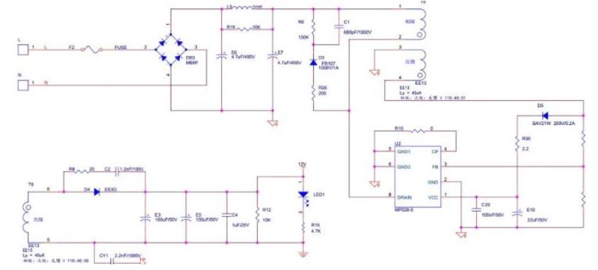 MP020-5电源变压器电路原理