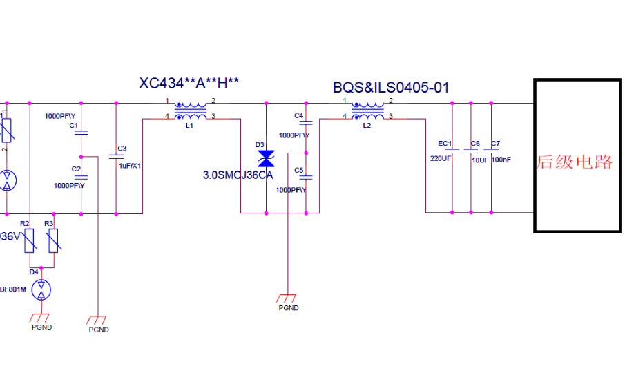DC24V接口<b>EMC</b>设计<b>标准</b><b>电路</b>的原理图免费下载