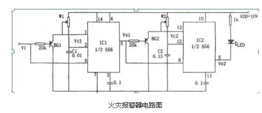 一款簡單的火災報警電路圖